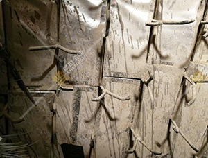 山水水泥公司5級旋風筒椎體部分納米隔熱板施工